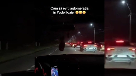Poliția s-a sesizat în cazul șoferului care conducea pe contrasens la Podu Iloaiei. Iată ce riscă conducătorul auto pentru manevra sinucigașă