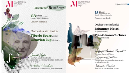 Filarmonica MOLDOVA din Iași vă invită la concertele din 8 și 15 noiembrie