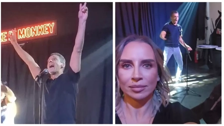 Mircea Badea, surprins într-un moment inedit. A făcut senzație pe scena unui club de karaoke