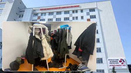 Medicii rezidenți și studenții, revoltați de condițiile de la Spitalul de Copii „Sf. Maria” Iași! 200 de persoane își înghesuie lucrurile într-un vestiar insalubru: „Unii pleacă acasă fără haine, după ce acestea dispar”