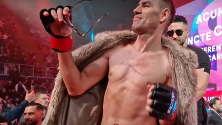 Circ total la RXF! Costică a intrat în ring cu o femeie corpolentă, în lesă! - FOTO