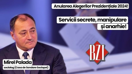 LIVE VIDEO - Top talk-show marca BZI LIVE! Invitat special săptămânal, cunoscutul sociolog Mirel Palada (Casa de Sondare Sociopol) analizează și dezbate cele mai fierbinți și scandaloase subiecte ale momentului