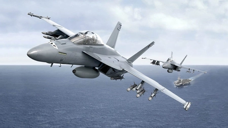 Un avion de vânătoare american a fost doborât deasupra Mării Roșii. Ce răni au suferit piloţii