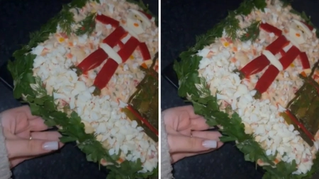 O tânără a făcut cel mai hazliu ornament pe salata boeuf. Lumea a râs cu lacrimi când a văzut mesajul genial