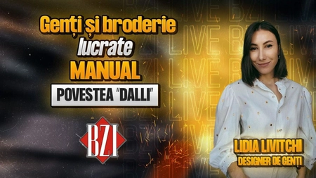 LIVE VIDEO - Genți și broderii lucrate manual! Lidia Livitchi, designer de genți, într-un interviu marca BZI LIVE