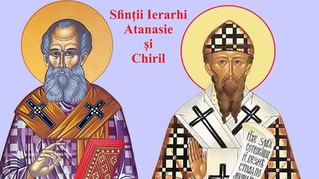 Creștinii ortodocși îi sărbătoresc astăzi pe Sfinții Ierarhi Atanasie și Chiril, apărători ai dreptei credințe