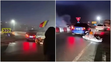 Ce sancțiuni a primit tânărul care făcea drifturi cu un sicriu legat de mașină. Imaginile au devenit virale pe TikTok