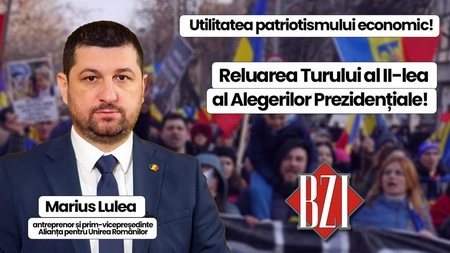 LIVE VIDEO - Top analiză economică și politică națională BZI LIVE alături de antreprenorul Marius Lulea, prim-vicepreședinte Alianța pentru Unirea Românilor! De la demisia lui Klaus Iohannis, reluarea Turului al II-lea al Alegerilor Prezidențiale la patriotism economic și realități din mediul de afaceri