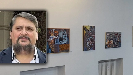 Expoziția de pictură a unui artist ieșean, Romeo Ionescu, surprinde prin cele 22 de tablouri inspirate din cultura Cucuteni