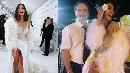 Mădălina Ghenea, apariție senzuală la petrecerea organizată de Elton John! A strălucit într-o rochie albă spectaculoasă! - FOTO
