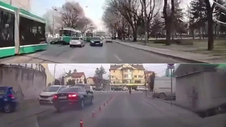 Haos în traficul din Iași! Trei șoferi au fost surprinși în timp ce conduceau pe contrasens și se fereau de mașini pe străzile din oraș