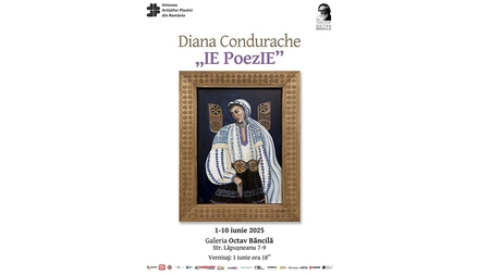 Invitație expoziție intitulată „IE PoezIE” semnată de artista Diana Condurache