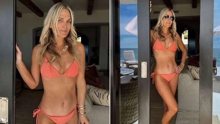 Molly Sims, ipostază incendiară în costum de baie. Imagini din vacanța de lux din Cabo San Lucas