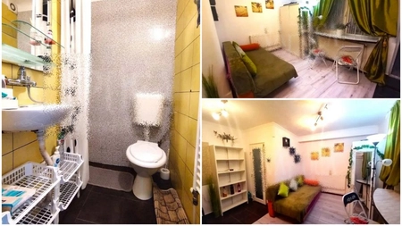 Garsonieră de 15 metri pătrați la 82.000 de euro! Arată ca în filmele horror