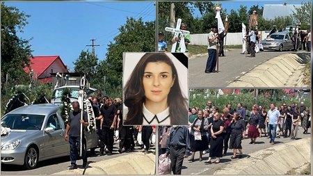 Imagini cutremurătoare! Raluca, tânăra găsită moartă în cadă, a fost condusă pe ultimul drum. Îmbrăcată în alb, a fost dusă la cimitir pe alei de flori