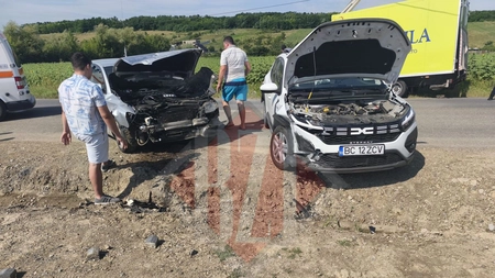 Accident rutier în comuna Mogoșești! Trei autoturisme au fost implicate. Trafic blocat - UPDATE