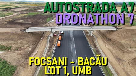 Autostrada A7, filmată din dronă: asfalt turnat pe zeci de kilometri, dar structurile pun frână ritmului de lucru
