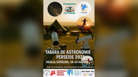 Tabăra de Astronomie „Perseide 2025” revine la Cotnari între 10 și 13 august 2025