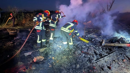 O nouă intervenție a pompierilor români în sprijinul autorităților franceze