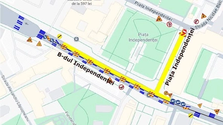 Restricții de circulație în data de 23 august în zona Bulevardului Independenței și Piața Independenței