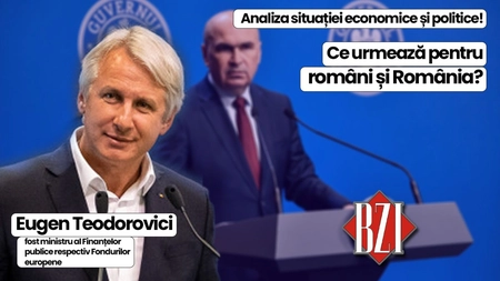 LIVE VIDEO - Top dezbatere politică, economică și financiară BZI LIVE alături de Eugen Teodorovici, fost ministru al Finanțelor publice respectiv Fondurilor europene. Care este realitatea din țară, multiplele crize și situația internațională