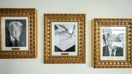 Donald Trump își lasă amprenta la Casa Albă. Portretul lui Biden șters din galeria prezidențială