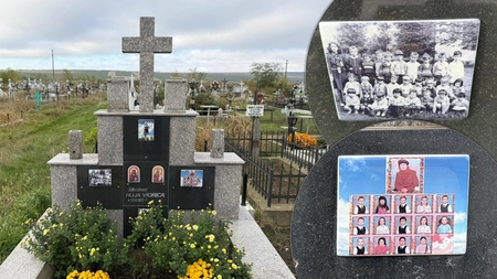 Incredibil! O educatoare din Iași și-a pus fotografii cu preșcolarii de care a avut grijă, pe propriul mormânt. Imagini cu zeci de copii de grădiniță, pe crucea femeii