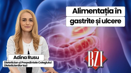 LIVE VIDEO - Alimentația în gastrite și ulcere cu informații la emisiunea de sănătate BZI LIVE, împreună cu Adina Rusu, dietetician și Președintele Colegiului Dieteticienilor Iași