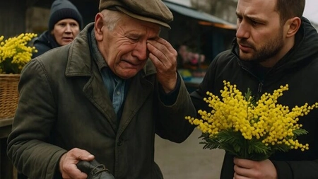 O vânzătoare obraznică i-a vândut unui bătrân o ramură ruptă de mimoză: Nu am putut rezista și am decis să-l ajut pe bătrân