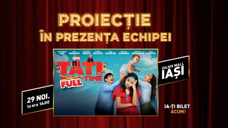 Pavel Bartoș, Eva Măruță și Alex Bogdan vin la Cinema City din Iulius Mall Iași, în acest weekend, la premierele „Crăciun cu Ramon” și „Tati Full Time”   