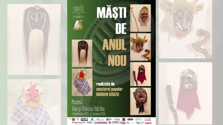 Expoziția „Măşti de Anul Nou” realizate de meşterul popular Bogdan Bârzu, organizată la Iași