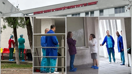 La doar o lună după ce 8 copii au murit din cauza infecțiilor nosocomiale contractate la Spitalul „Sf. Maria” Iași, personalul medical a revenit la vechile obiceiuri! Medicii și asistenții au fost surprinși în echipament în afara unității medicale