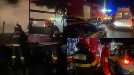 Accident grav pe Autostrada A1, în Hunedoara! A fost activat Planul Roșu de intervenție