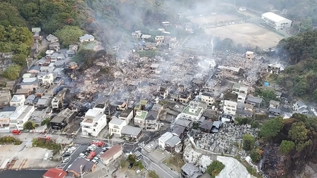 Foc și fum în Japonia. Imagini devastatoare ale celui mai mare incendiu urban din ultimii 50 de ani