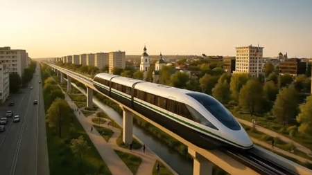 Iașul ar putea avea un tren urban suspendat! Ce este sistemul monorail