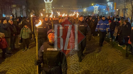 Retragere cu torțe, la Iași, de Ziua Națională a României
