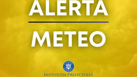 Alertă meteo! Cod galben de vreme rea în județul Iași