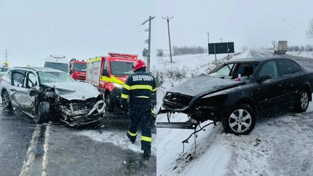 Accident grav pe DN5, în Giurgiu! Două femei rănite, transportate de urgență la spital