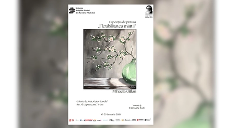 Invitație la expoziția de pictură intitulată „Fexibilitatea minții ” semnată de artista Mihaela Gîtlan