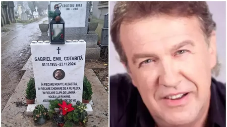 Mesajul emoționant de pe piatra funerară a lui Gabriel Cotabiță, la Bellu: „În fiecare clipă de lumină”