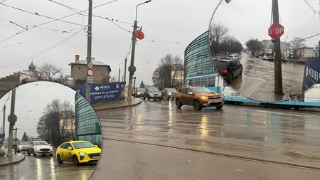 La acest indicator „STOP” de pe strada Elena Doamna, nu oprește niciun șofer vreodată, nici măcar polițiștii la volanul autospecialelor. Are vreun rost?