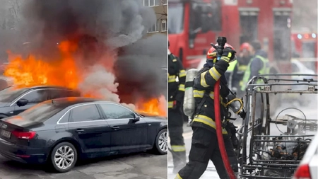 Mister după incendiul din București. O femeie a murit în mașina electrică în flăcări, bărbatul a supraviețuit. Cum a fost posibil