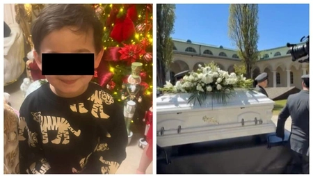 Ți se rupe sufletul. Imaginile durerii de la înmormântarea copilului român de doar 3 ani mort în Munchen