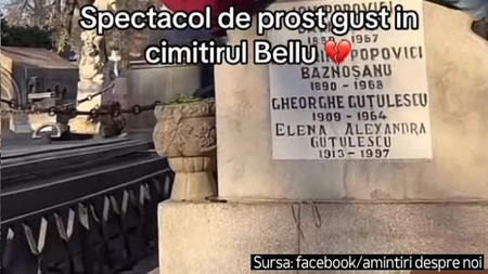 Imaginile care te vor revolta! O tânără a făcut show grotesc în cimitirul Bellu