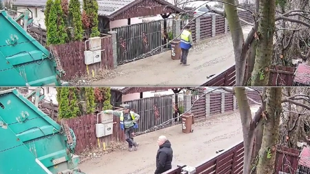 O mașină de gunoi a rămas blocată în comuna Ciurea, după ce strada s-a surpat. Localnicii dau vina pe primărie pentru distrugerile create