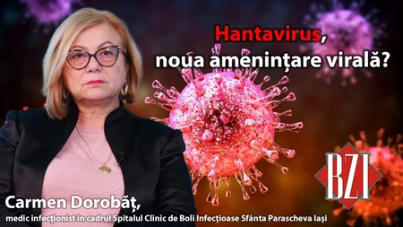 Hantavirusul, noua amenințare virală care pune lumea în alertă! Aflăm informații la emisiunea de sănătate BZI LIVE, de la invitata prof. dr. Carmen Dorobăț, medic infecționist în cadrul Spitalul Clinic de Boli Infecțioase Sfânta Parascheva Iași
