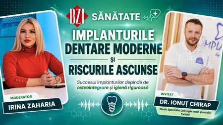 LIVE VIDEO - Implanturile dentare moderne și riscurile ascunse, cu dr. Ionuț Chirap, medic specialist chirurgie orală și maxilo- facială