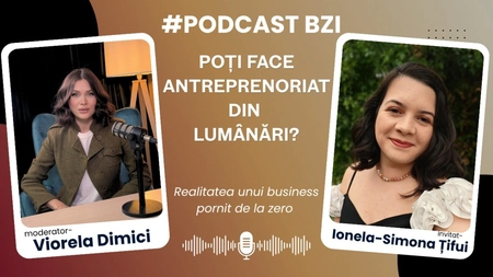 LIVE VIDEO - Țifui Ionela-Simona, fondatoarea Luluma, la PodcastBZI: Poți face antreprenoriat din lumânări?