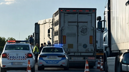 Accident cu trei TIR-uri pe Autostrada A1, spre Pitești. Intervenție de urgență în Argeș