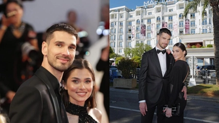 Apariție de senzație! Cum s-a afișat Theo Rose la Festivalul de Film de la Cannes, la brațul soțului ei, regizorul Anghel Damian